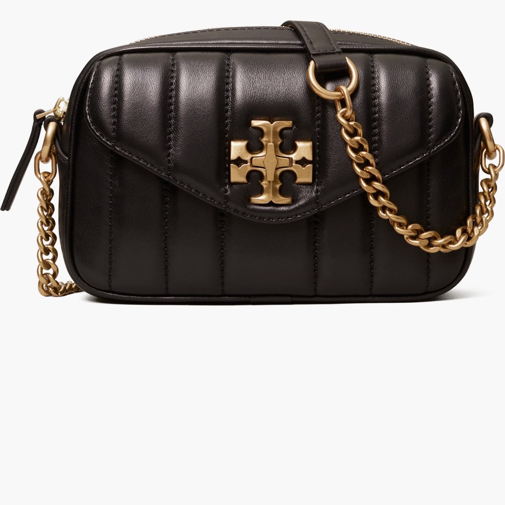 Brand New Tory Burch Black Kira mini camera bag